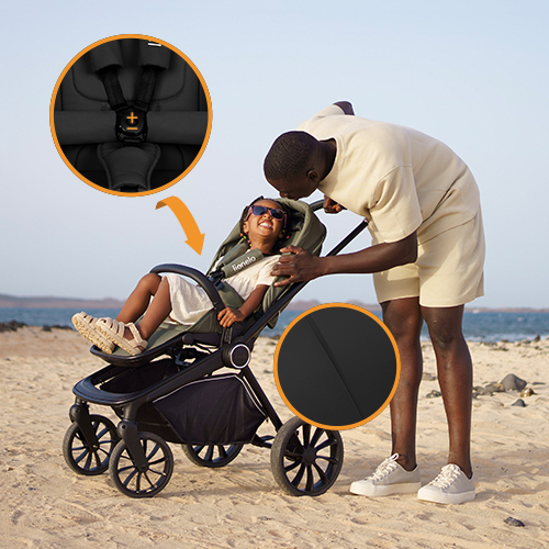 Lionelo Mika Plus 2in1 Black Onyx — Kombikinderwagen